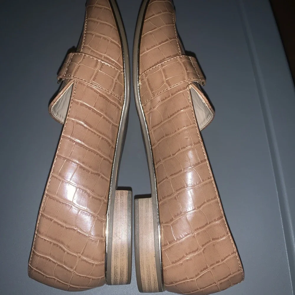 Liz Claiborne Womens Size‎ 9 Brown Patterned Slip on Dress Shoes